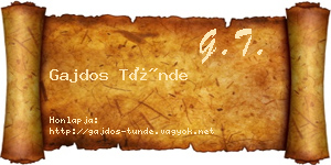 Gajdos Tünde névjegykártya