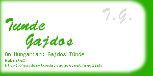 tunde gajdos business card